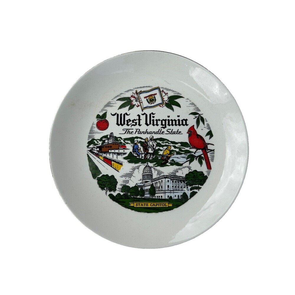 West Virginia The Panhandle State Collectors Plate Homer Laughlin